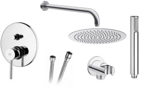 PAFFONI STICK ZESTAW PODTYNKOWY Z DESZCZOWNICA 40 CM CHROM