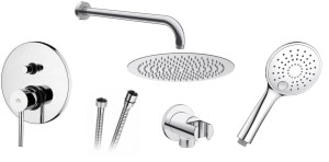 PAFFONI STICK ZESTAW PODTYNKOWY Z DESZCZOWNICA 20 CM CHROM