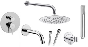 PAFFONI STICK ZESTAW PODTYNKOWY WANNOWY Z DESZCZOWNICA 25 CM CHROM