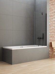 New Trendy NEW SOLEO BLACK ścianka nawannowa stała 90 cm P-0051