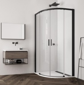Sanswiss Ronal TOP-LINE S BLACK-LINE kabina półokrągła 90x90 cm profil czarny mat TLSR550900607 