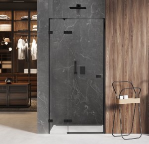 New Trendy AVEXA BLACK drzwi prysznicowe LEWE 140 cm czarny matowy EXK-1558
