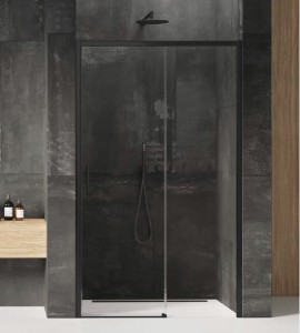 New Trendy Drzwi wnękowe PRIME BLACK 130 cm LEWE D-0322A 