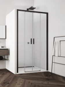 Sanswiss Ronal TOP-LINE S BLACK-LINE Drzwi wykonanie na wymiar od 120-180 cm rozsuwane TLS4SM10607