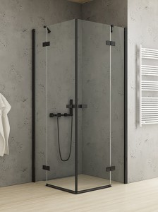 New Trendy Kabina prysznicowa  REFLEXA BLACK 100x100 cm EXK-1338/EXK-1339
