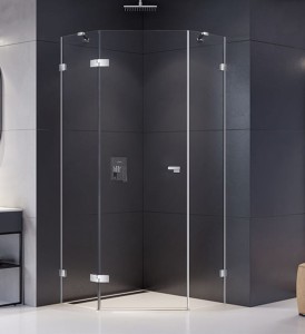 New Trendy EVENTA Kabina prysznicowa pięciokątna LEWA 90x90cm  EXK-0289
