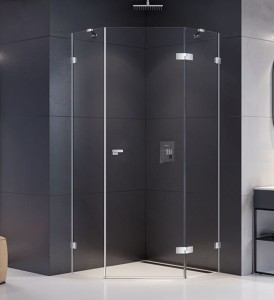 New Trendy EVENTA Kabina prysznicowa pięciokątna PRAWA 90x90cm  EXK-0290