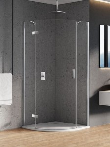 New Trendy NEW MENARA Kabina prysznicowa półokrągła R55 LEWA 90x90cm K-0326