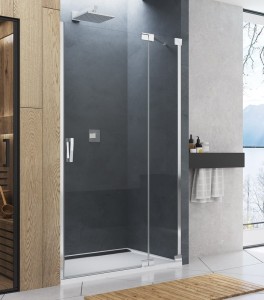 Sanswiss Ronal CADURA 80 cm drzwi prawe wahadłowe jednoczęściowe z elementem stałym w linii CA13D0805007+V2.CA.50