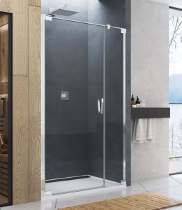 Sanswiss Ronal CADURA 90 cm drzwi lewe wahadłowe jednoczęściowe ze ścianką stałą w linii CA31CG0905007