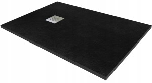 Vayer Kronos brodzik 120x90 cm czarny konglomerat