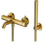 OMNIRES Y bateria wannowa z zestawem prysznicowym złoty szczotkowany Y1231GLB