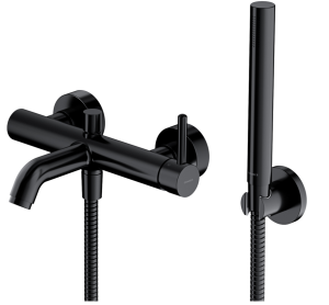 OMNIRES Y CZARNY bateria wannowa z zestawem prysznicowym Y1231BL