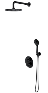 OMNIRES Y CZARNY termostatyczny system prysznicowy podtynkowy SYSYT05BL