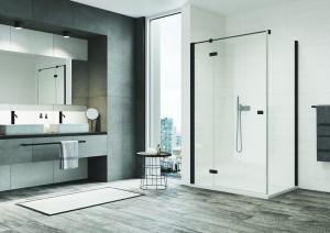Sanswiss Ronal ANNEA BLACK LINE kabina lewa 120x100 cm AN13G12000607+ANT110000607