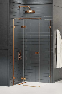 New Trendy AVEXA COPPER BRUSHED Kabina prysznicowa LEWA 80x80 cm EXK-3546