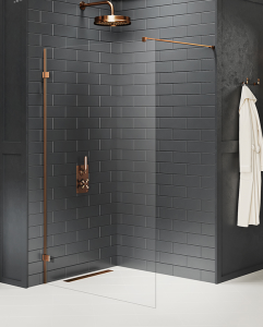 New Trendy AVEXA COPPER BRUSHED  Kabina Walk-in 6mm 90 cm  EXK-3754