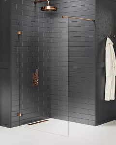 New Trendy AVEXA COPPER BRUSHED  Kabina Walk-in 8mm 50 cm EXK-7142