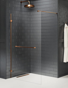New Trendy AVEXA COPPER BRUSHED Kabina Walk-in 6mm 70 cm Reling  EXK-3774