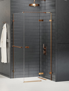 New Trendy AVEXA COPPER BRUSHED Kabina prysznicowa PRAWA 100x70 cm Reling EXK-3647