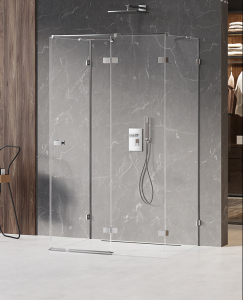 New Trendy AVEXA CHROM Kabina prysznicowa przyścienna PRAWA 80x80 cm EXK-2474