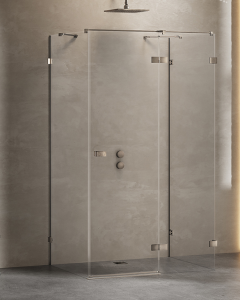 New Trendy AVEXA GUNMETAL BRUSHED Kabina prysznicowa przyścienna PRAWA 120x70 cm EXK-3457