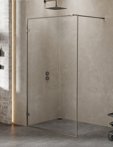 New Trendy AVEXA GUNMETAL BRUSHED  Kabina Walk-in 6mm 60 cm  EXK-3508