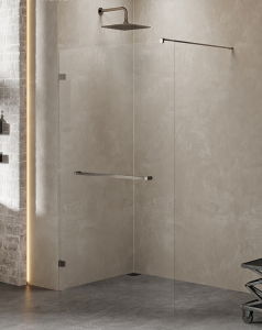 New Trendy AVEXA GUNMETAL BRUSHED  Kabina Walk-in 8mm 100 cm  EXK-3500