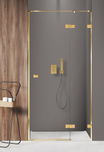 New Trendy AVEXA GOLD drzwi prysznicowe PRAWE 120 cm złoto EXK-1639