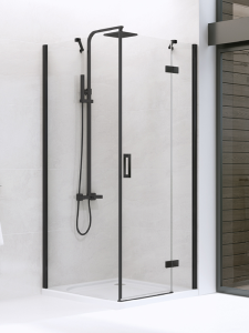 New Trendy NEW RENOMA BLACK Kabina prysznicowa PRAWA 120x90 cm D-0208A/D-0111B