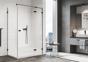 Sanswiss Ronal ANNEA kabina prawa 90x90 cm czarny mat AN13WD09000607+ANTW109000607