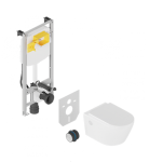 Excellent SHIRO PREMIUM STELAŻ+MATA+WC DAKOTA D2 CZARNY ZEPR.0722.08