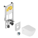 Excellent SHIRO PREMIUM STELAŻ+MATA+WC DAKOTA S2 CHROM ZEPR.0722.10