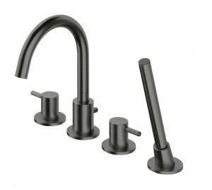 OMNIRES Y GRAFIT bateria wannowa 4-otworowa Y1232GR