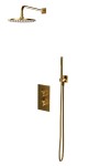 OMNIRES CONTOUR ZŁOTY SZCZOTKOWANY termostatyczny system prysznicowy podtynkowy SYSCT11GLB