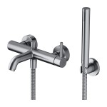 OMNIRES Y nikiel bateria wannowa z zestawem prysznicowym Y1231NI