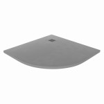 New Trendy MORI brodzik półokrągły KONGLOMERATOWY SZARY 90X90 B-0473