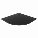 New Trendy MORI brodzik półokrągły KONGLOMERATOWY CZARNY 90X90 B-0474