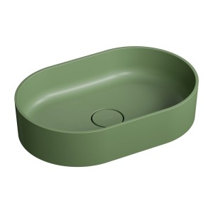 OMNIRES OVO M+ umywalka nablatowa olive 55 x 36 cm OVOUNOL