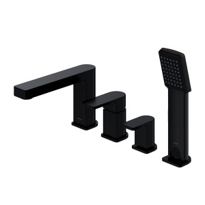 OMNIRES BARETTI bateria wannowa 4-otworowa czarna BA7832BL