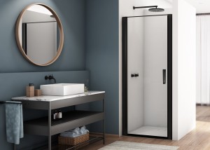 Sanswiss Ronal DIVERA drzwi WAHADŁOWE JEDNOCZĘŚCIOWE 70 cm czarny mat D22T10700607