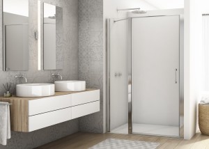 Sanswiss Ronal DIVERA drzwi WAHADŁOWE jednoczęściowe z elementem stałym w linii 150 cm D22T13090605007