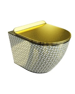 LAVITA Miska wisząca wc Sofi slim Golden Never Die