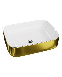 LAVITA umywalka nablatowa Galera Gold/White