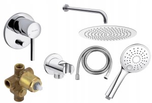 Kludi Bozz zestaw prysznicowy podtynkowy z deszczownicą 25 cm