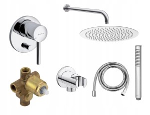 Kludi Bozz zestaw prysznicowy podtynkowy z deszczownicą 25 cm