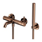 OMNIRES Y MIEDŹ bateria wannowa z zestawem prysznicowym Y1231CP