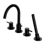 OMNIRES Y czarny bateria wannowa 4-otworowa Y1232BL