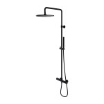 OMNIRES Y czarny termostatyczny system prysznicowy natynkowy Y1244SUBL