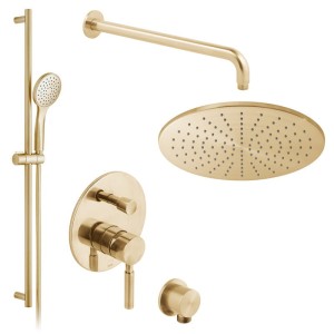 Vado Individual Origins zestaw z deszczownicą 30 złoto szczotkowane IND-SS-ORI2-BRG